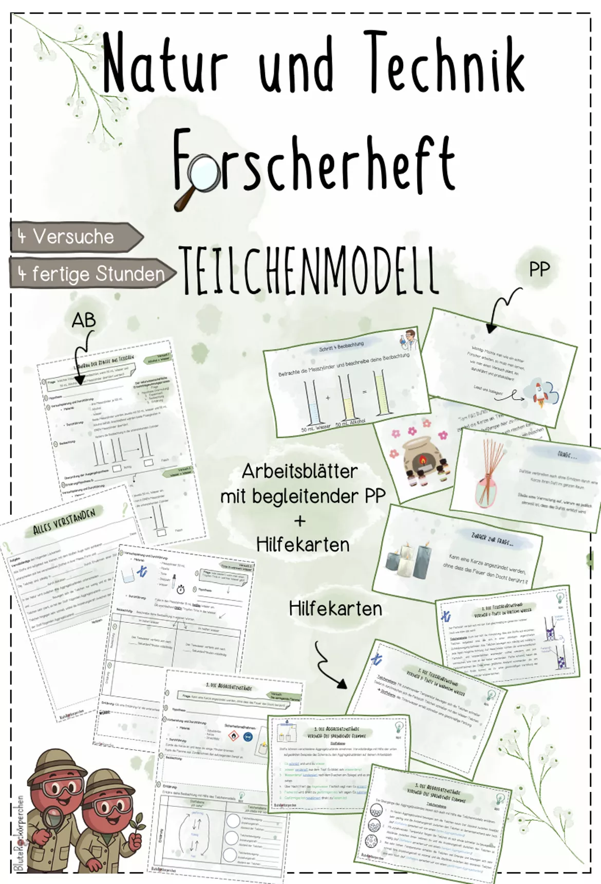 Bild in der Beschreibung des Unterrichtsmaterials Teilchenmodell Forscherheft | Experimente Natur und Technik 5 von BluteRotkörperchen #1