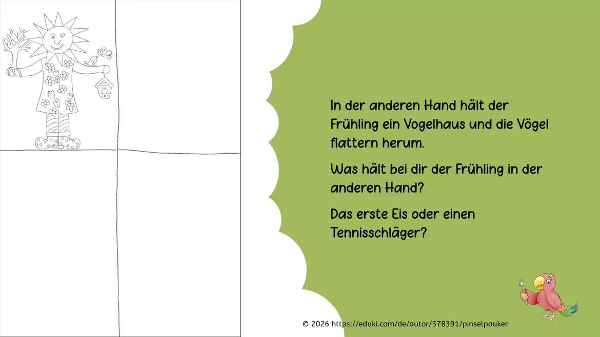 Bild in der Beschreibung des Unterrichtsmaterials Die Jahreszeiten malen/ Kunst Grundschule von Pinselpauker #2