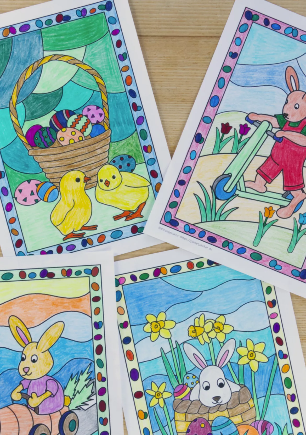 Bild in der Beschreibung des Unterrichtsmaterials Kunst Ostern, Ausmalbilder Ostern, Grundschule von Pinselpauker #1
