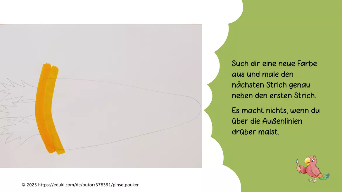 Bild in der Beschreibung des Unterrichtsmaterials Kunst Ostern, Hase auf der Karottenrakete, Grundschule von Pinselpauker #2