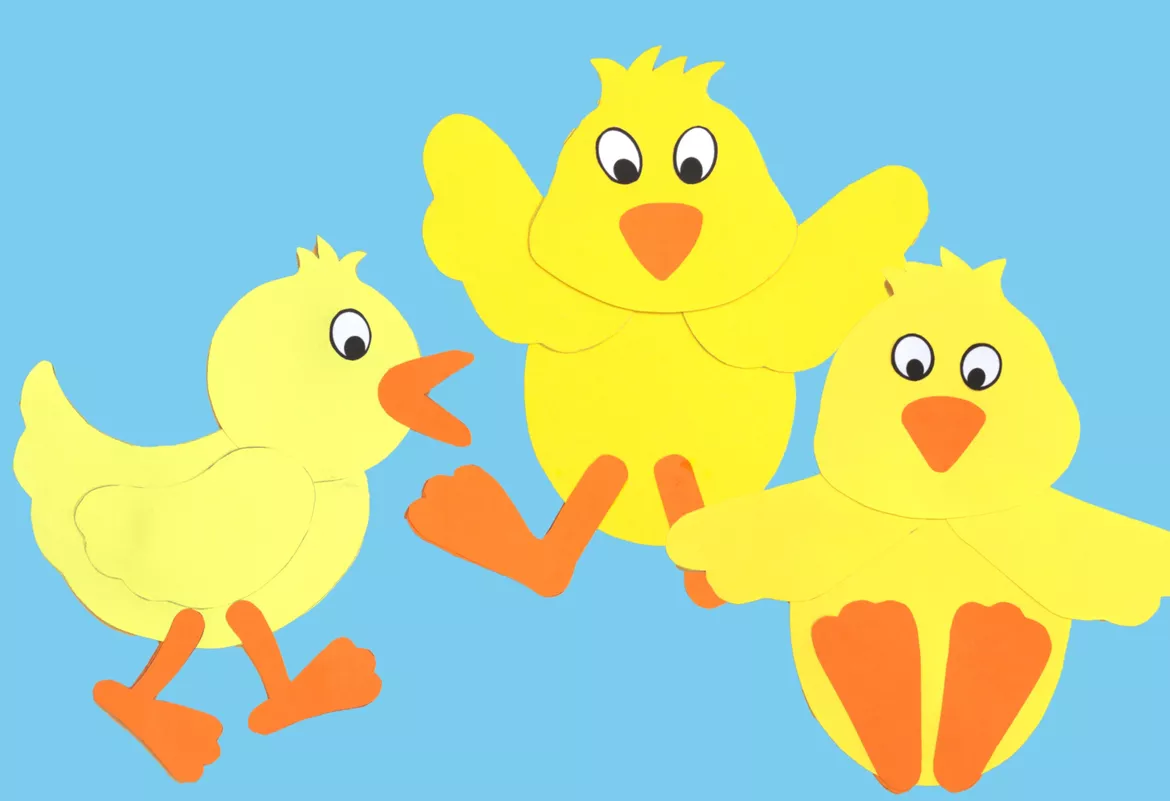 Bild in der Beschreibung des Unterrichtsmaterials Kunst Ostern, Osterküken Fensterdekoration, Grundschule von Pinselpauker #1