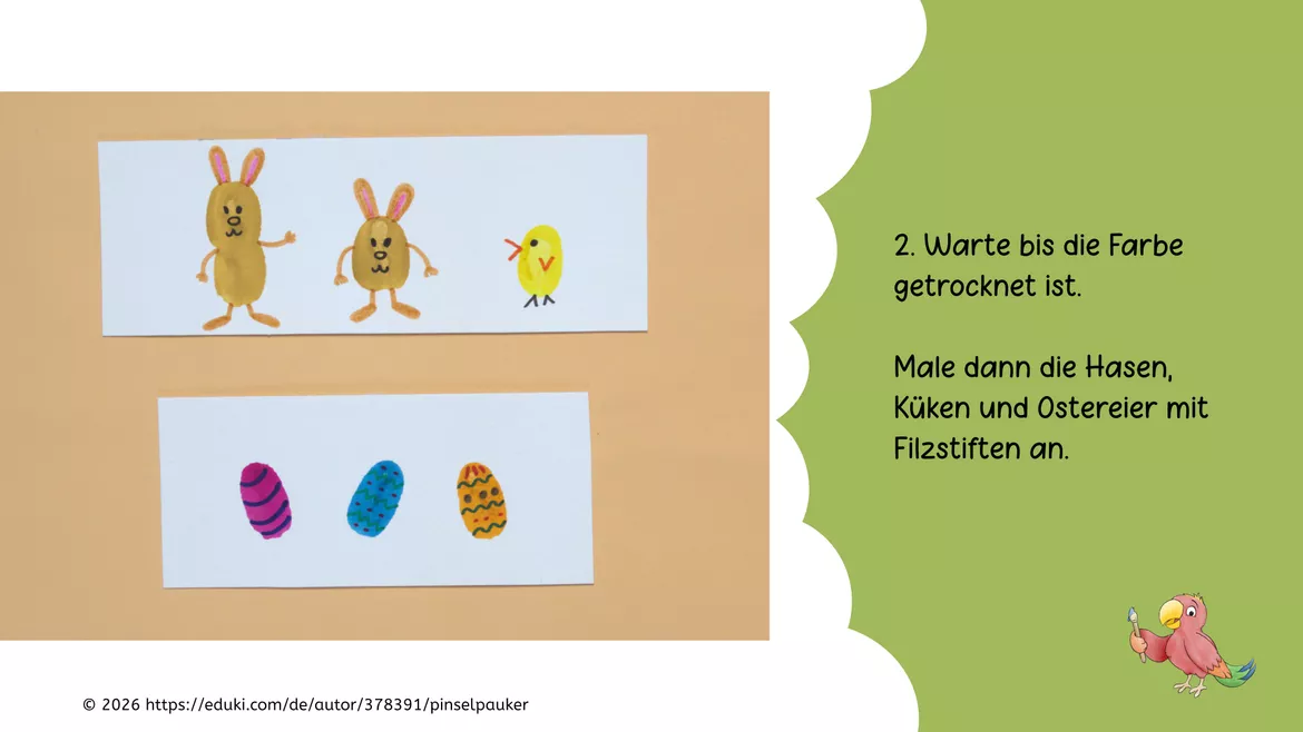 Bild in der Beschreibung des Unterrichtsmaterials Kunst Ostern, Osterwiese, Grundschule von Pinselpauker #2