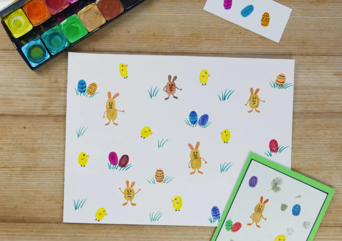 Bild in der Beschreibung des Unterrichtsmaterials Kunst Ostern, Osterwiese, Grundschule von Pinselpauker #1