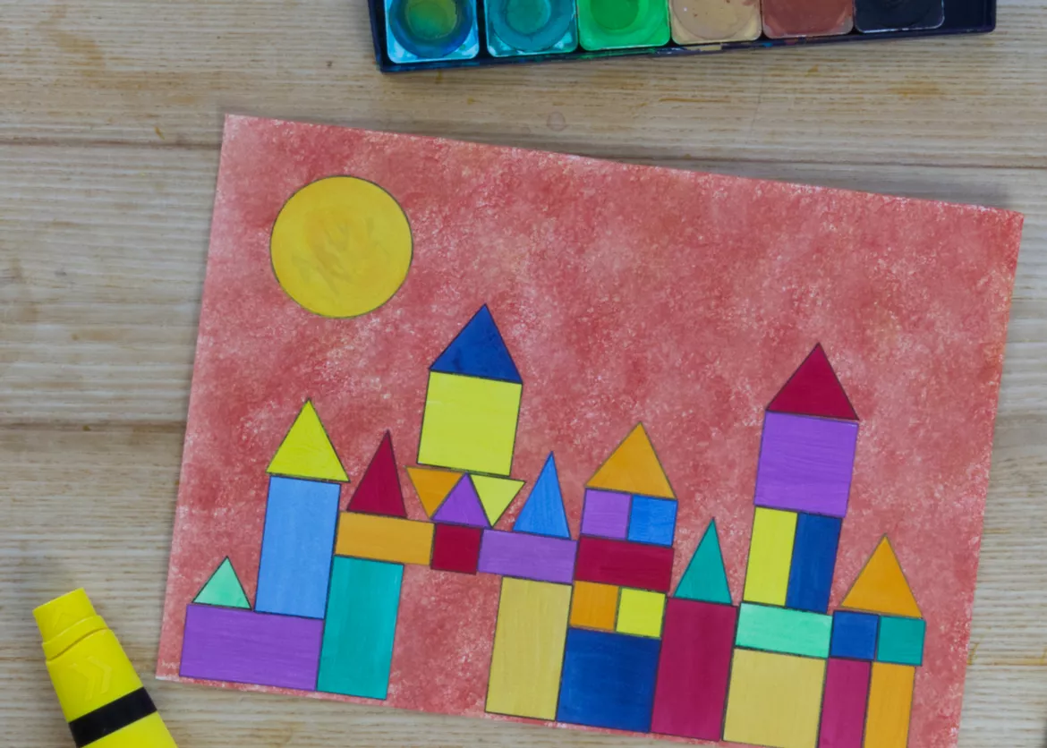 Bild in der Beschreibung des Unterrichtsmaterials Kunst Grundschule, Paul Klee, Burg und Sonne von Pinselpauker #1