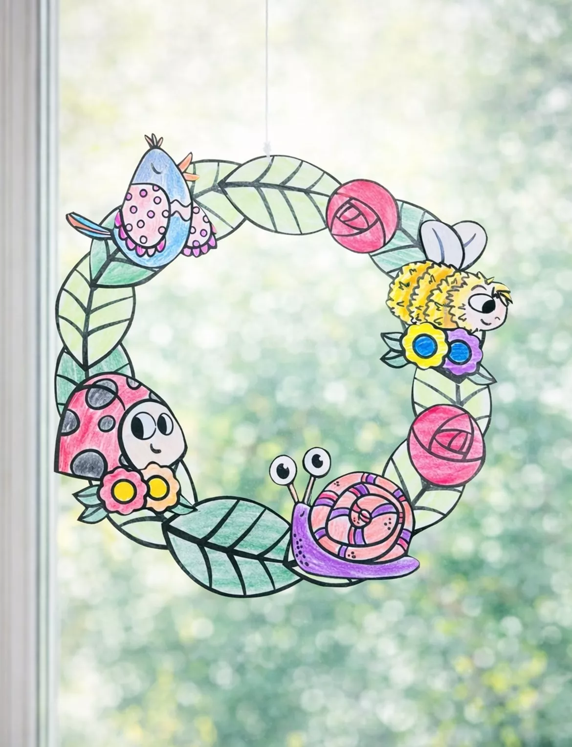 Bild in der Beschreibung des Unterrichtsmaterials Kunst Frühling | Sommer: Fensterdeko basteln (Klasse 1, 2, 3, 4, 5) von LernTagebuch #1