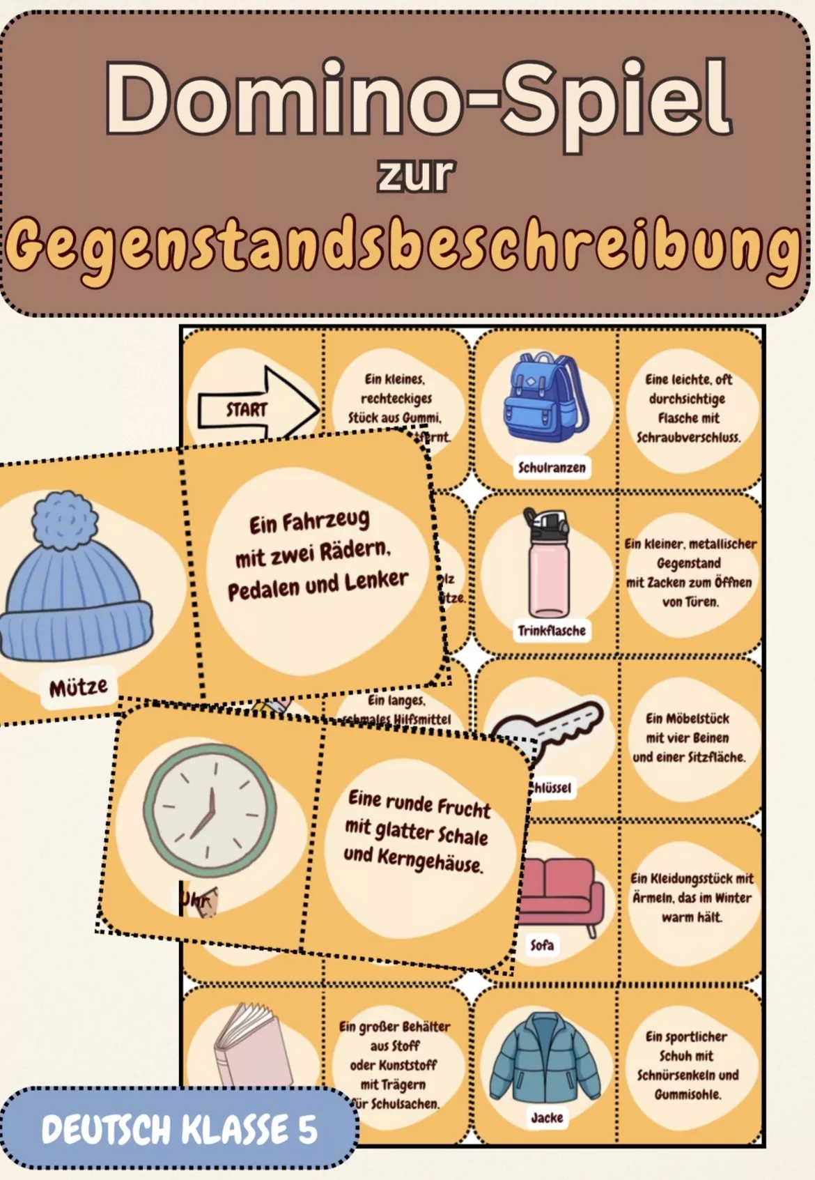 Bild in der Beschreibung des Unterrichtsmaterials Gegenstandsbeschreibung – Schreibübungen Deutsch Klasse 5 von Farbenflug #1