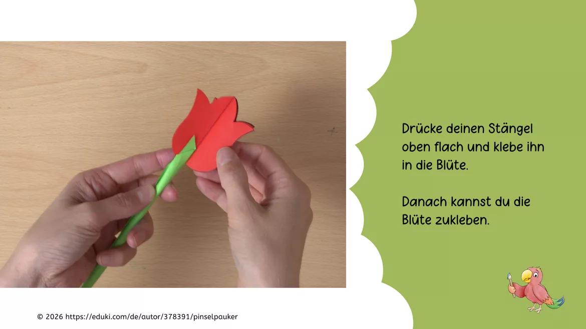 Bild in der Beschreibung des Unterrichtsmaterials Kunst Muttertag, Vatertag, Blumenstrauß basteln, Grundschule von Pinselpauker #2