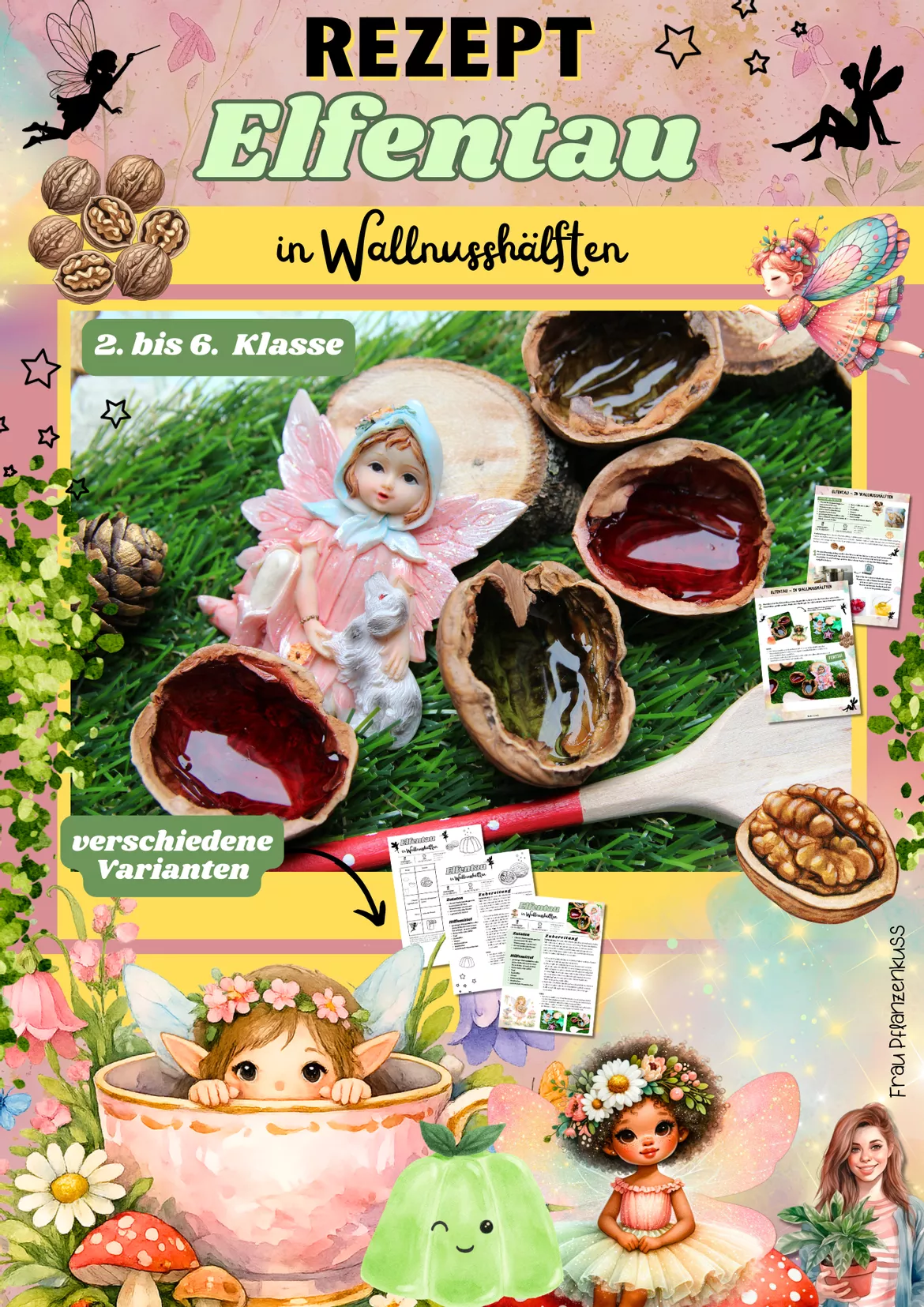 Bild in der Beschreibung des Unterrichtsmaterials Elfenrezept 6: Elfentau in Walnusshälften – Wackelpudding aus der Elfenküche ab 2. Klasse von Frau Pflanzenkuss #2