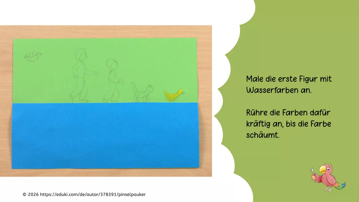 Bild in der Beschreibung des Unterrichtsmaterials Kunst Grundschule, Peter und der Wolf, Märchen, Musik von Pinselpauker #2