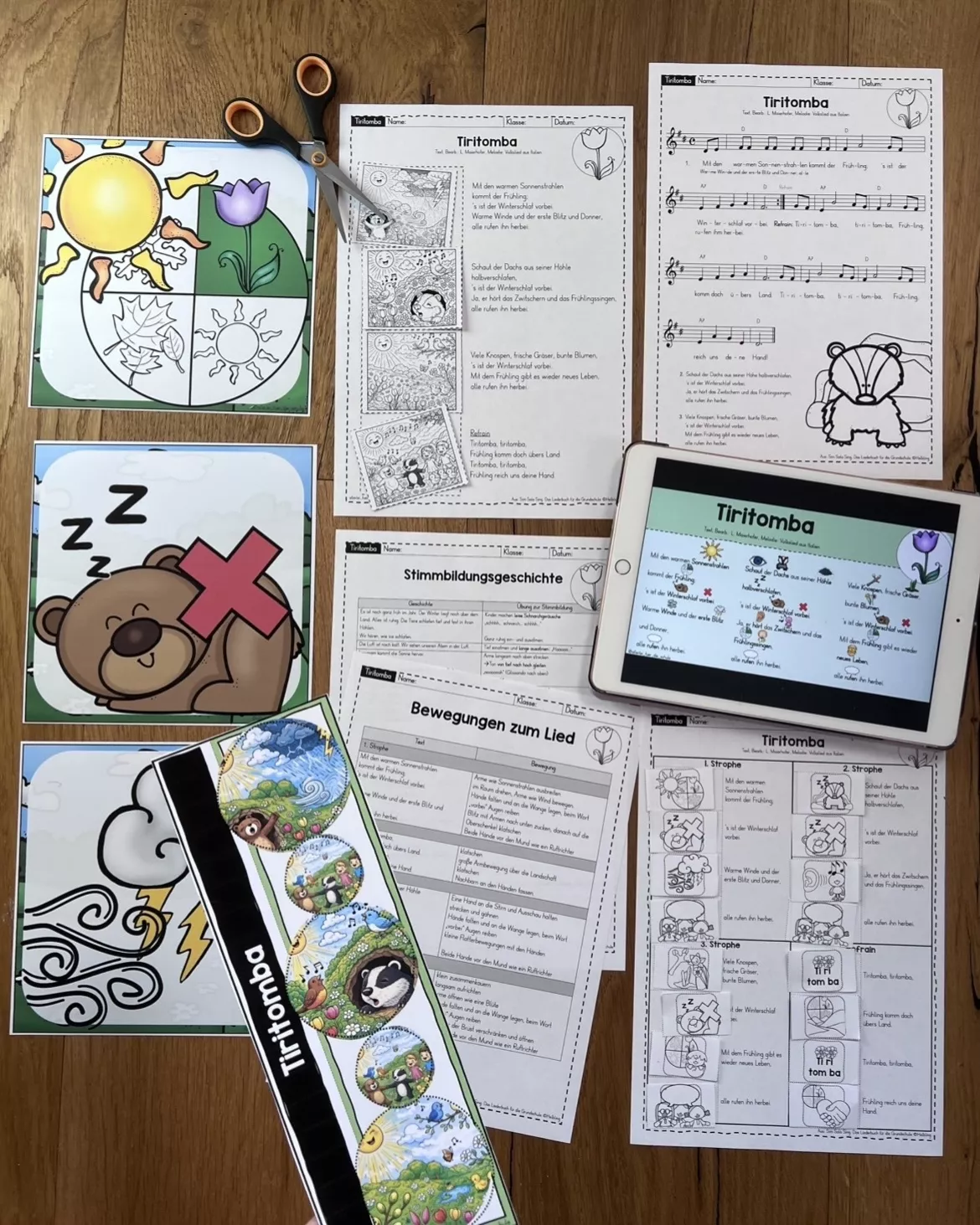 Bild in der Beschreibung des Unterrichtsmaterials Tiritomba: Frühlingslied - Liederarbeitung und Visualisierung von allerlei_fuer_die_schule #1