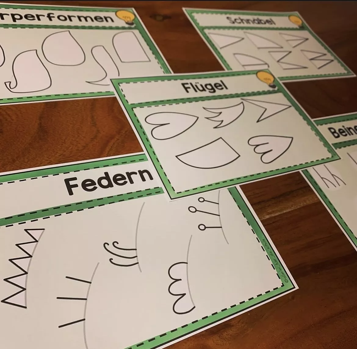 Bild in der Beschreibung des Unterrichtsmaterials Birdies im Kunstunterricht würfeln und malen (nach Hans Langner) - Kunstprojekt für den Frühling von allerlei_fuer_die_schule #2