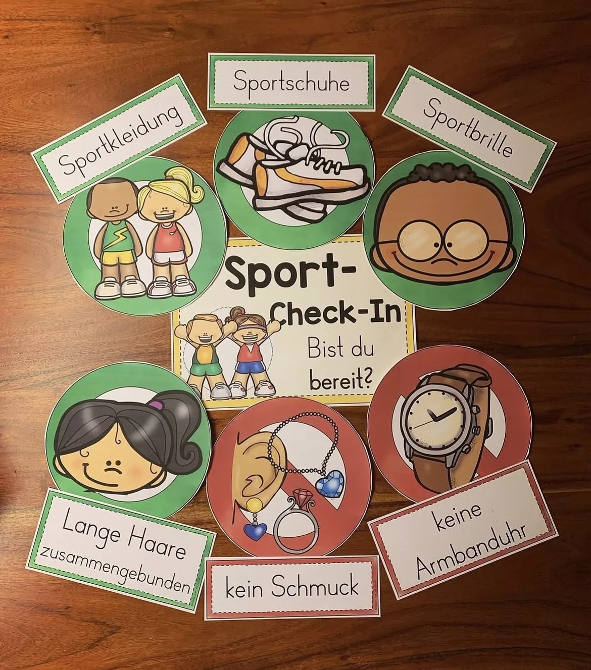Bild in der Beschreibung des Unterrichtsmaterials Sport-Check-In - Sicherheitscheck vor dem Sportunterricht (Ritual, Klassenmanagement, Bildkarten) von allerlei_fuer_die_schule #2