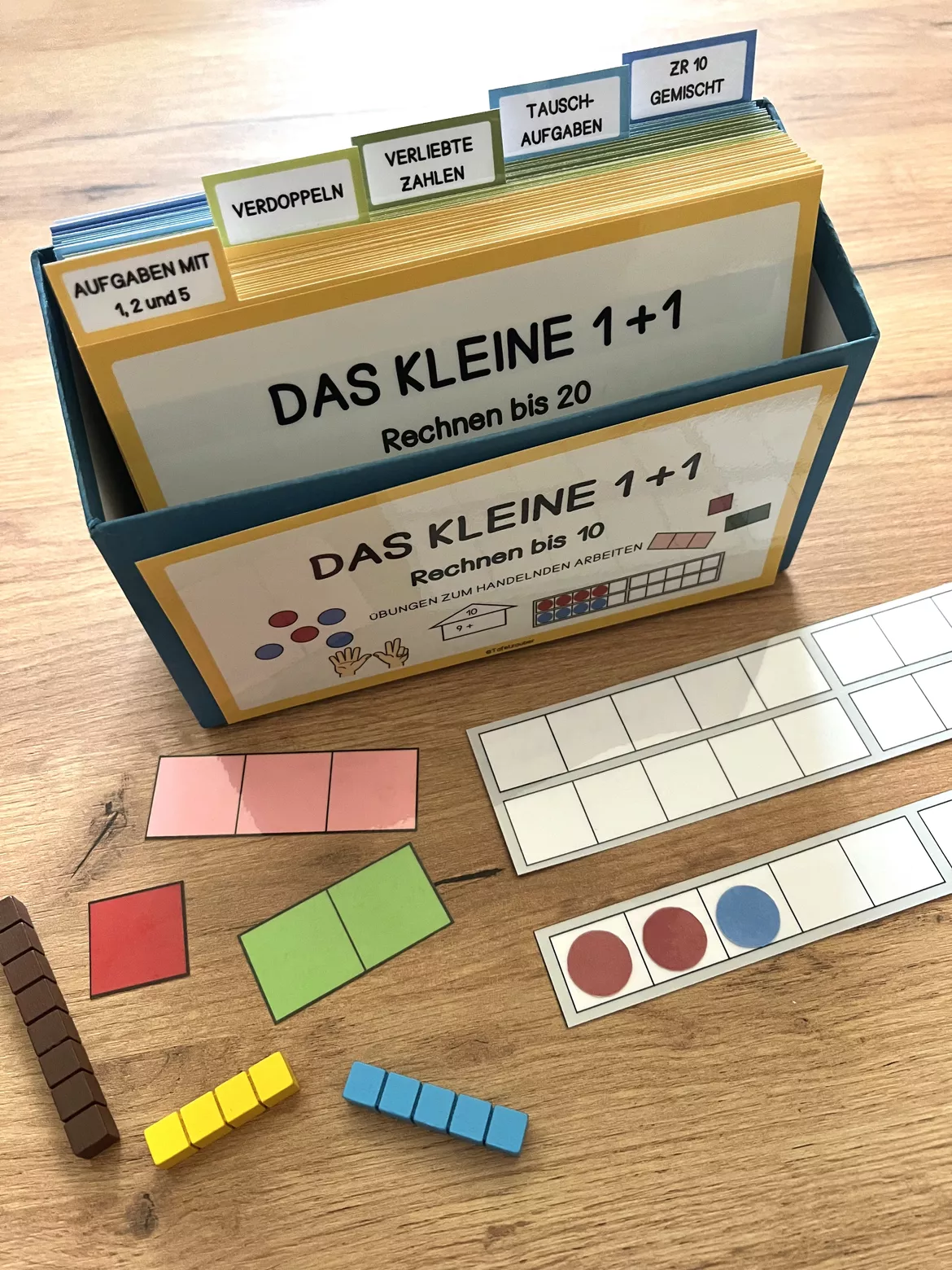 Bild in der Beschreibung des Unterrichtsmaterials Kartei - Plus im Zahlenraum 10 (Rechenstrategien) von Tafelzauber #1