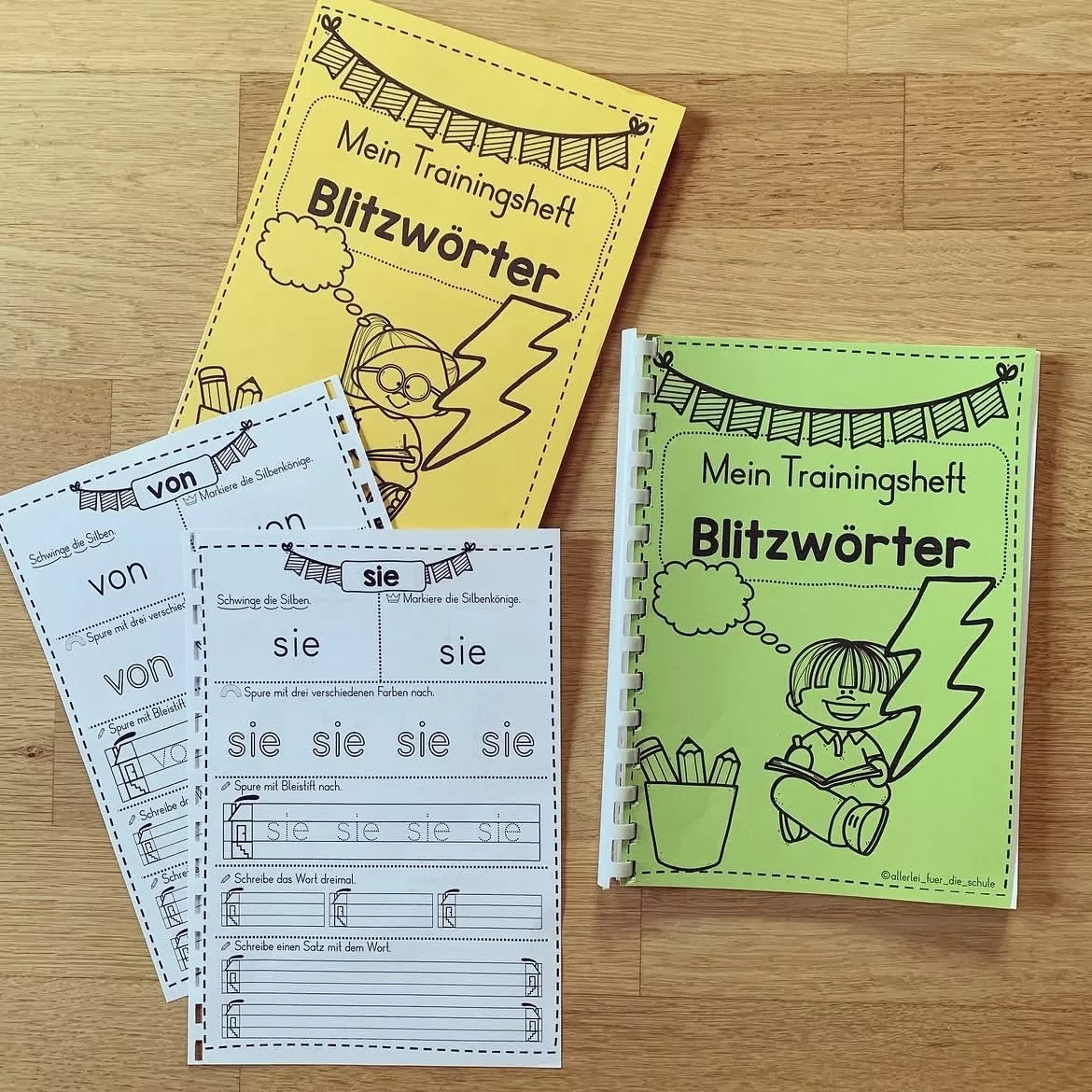 Bild in der Beschreibung des Unterrichtsmaterials Blitzwörter Trainingsheft - hundert häufigste Wörter üben! von allerlei_fuer_die_schule #1