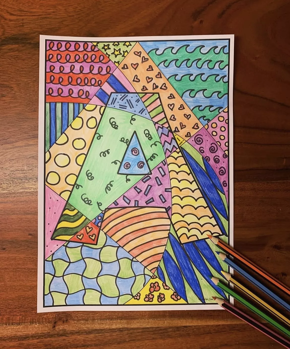 Bild in der Beschreibung des Unterrichtsmaterials Pop-Art-Buchstaben (nach Romero Britto) von allerlei_fuer_die_schule #1