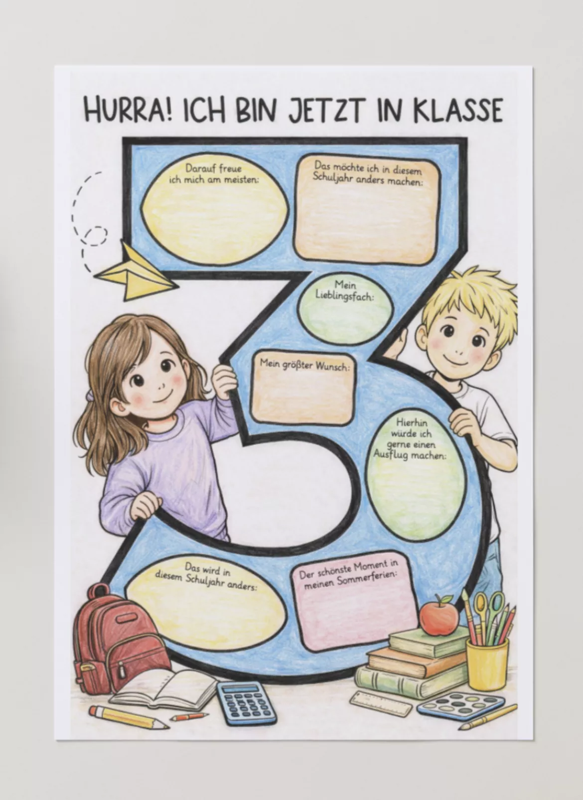 Bild in der Beschreibung des Unterrichtsmaterials Schulstart Klasse 3 von Sir Tobey - Ethik mit Klasse und alles zum Schulstart #1