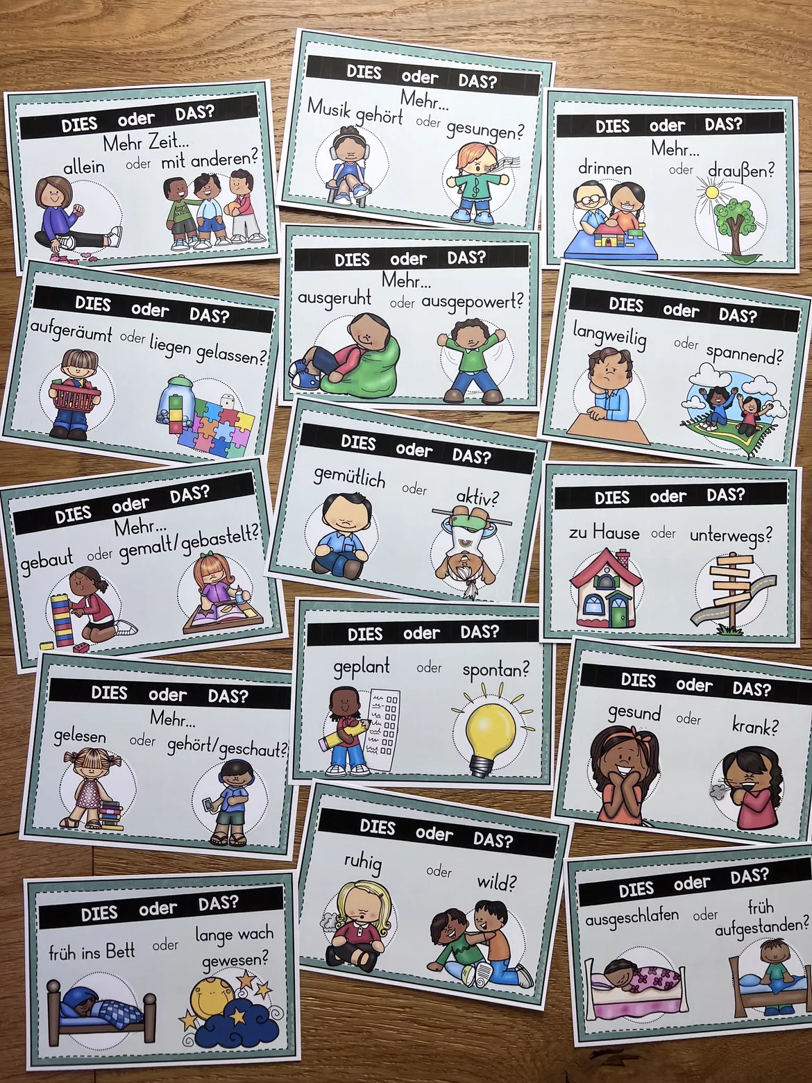 Bild in der Beschreibung des Unterrichtsmaterials Dies oder das - Spiel - Wochenende (Entweder - oder) von allerlei_fuer_die_schule #1