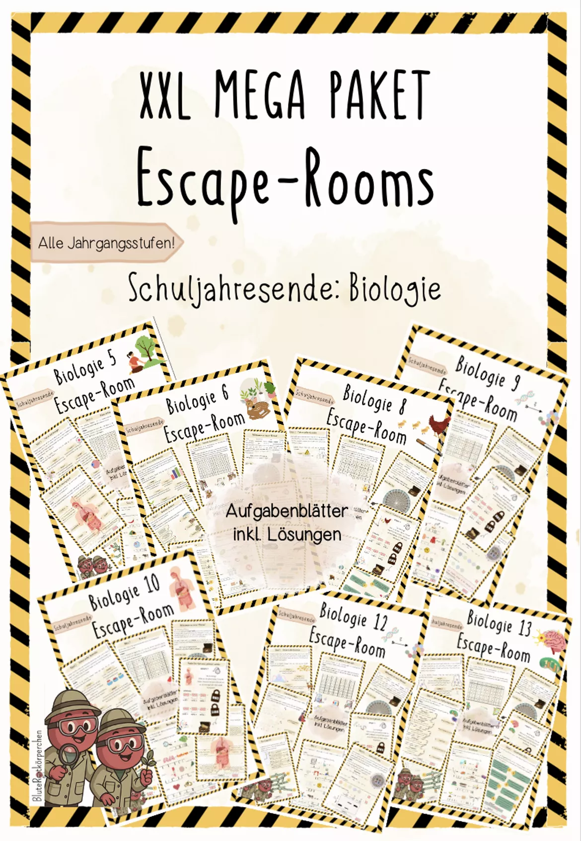 Bild in der Beschreibung des Unterrichtsmaterials Schuljahresende | Biologie 5 | Escape Room | sofort einsetzbar von BluteRotkörperchen #1