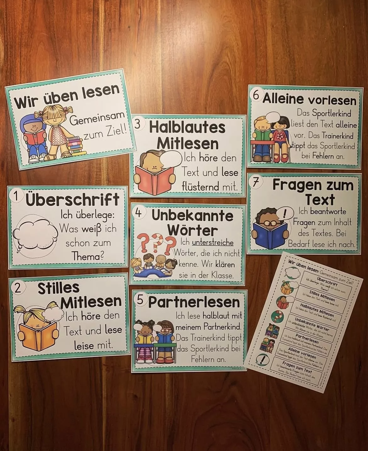 Bild in der Beschreibung des Unterrichtsmaterials Lautlesen und Partnerlesen - Tafelmaterial mit Merkblatt von allerlei_fuer_die_schule #1