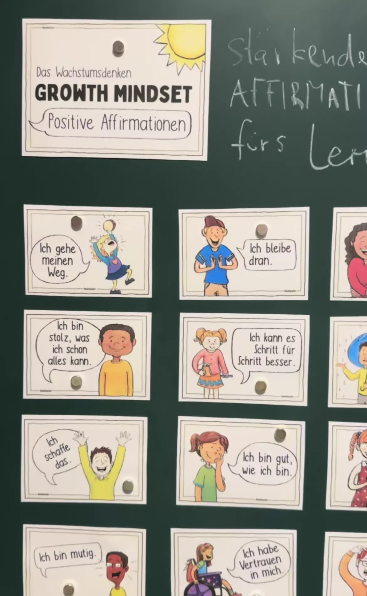 Bild in der Beschreibung des Unterrichtsmaterials Positive Affirmationen - Wachstumsdenken / Growth Mindset Lernen von Doodleteacher #2