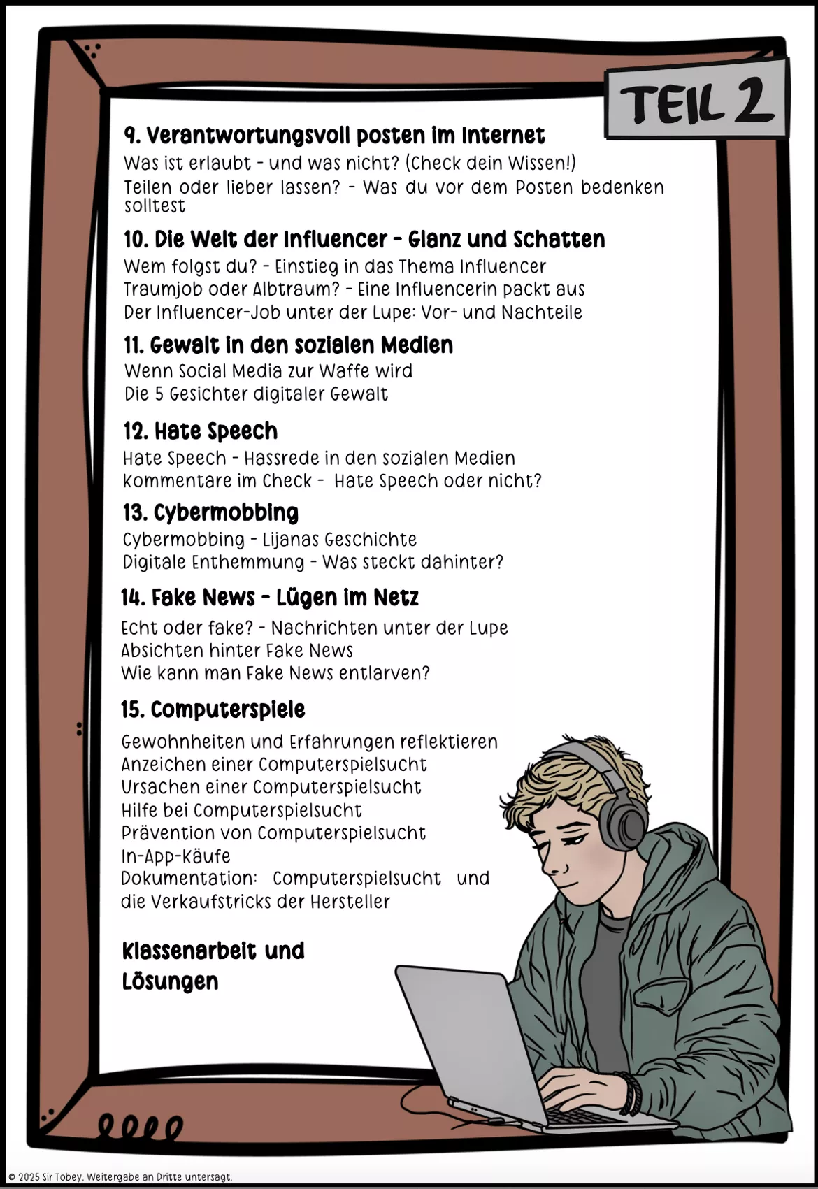 Bild in der Beschreibung des Unterrichtsmaterials Medienbildung von Sir Tobey - Ethik mit Klasse und alles zum Schulstart #2