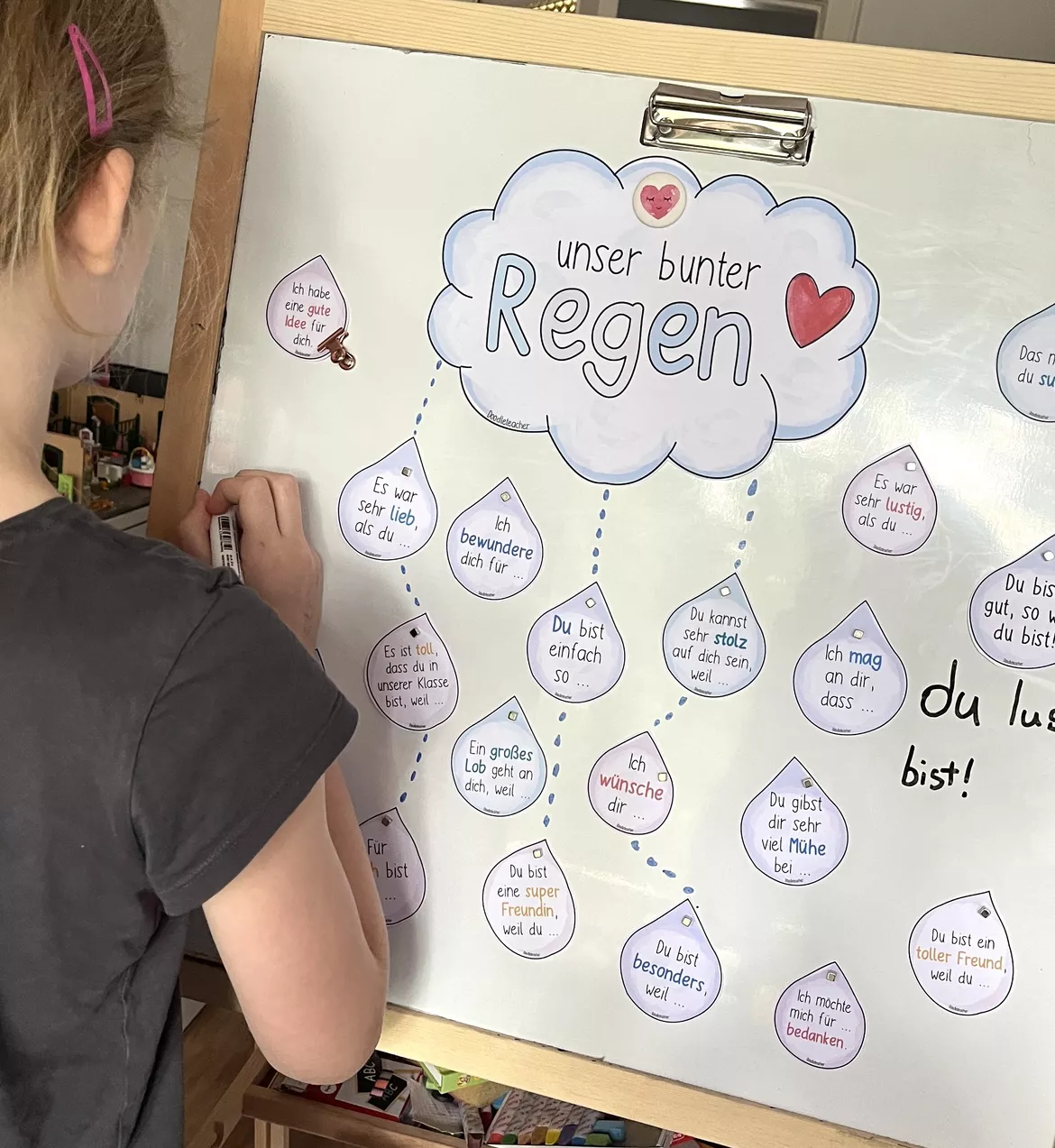 Bild in der Beschreibung des Unterrichtsmaterials Unser bunter Regen - eine bunte Version der warmen Dusche von Doodleteacher #2