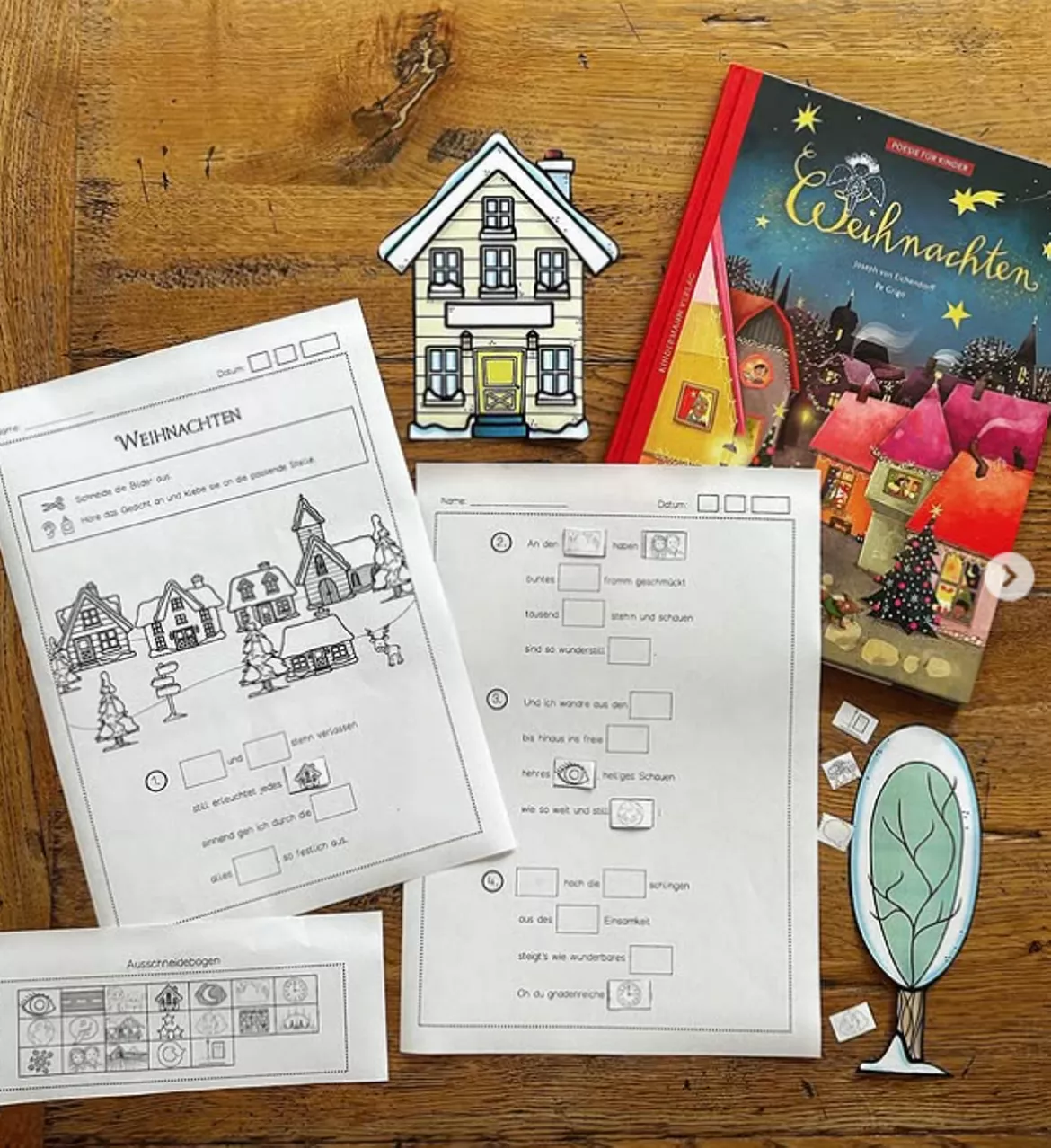 Bild in der Beschreibung des Unterrichtsmaterials Eichendorff: Weihnachten (Gedicht erarbeiten Deutsch Grundschule Klasse 3 und 4) von Fraulein_Lehrerin #1