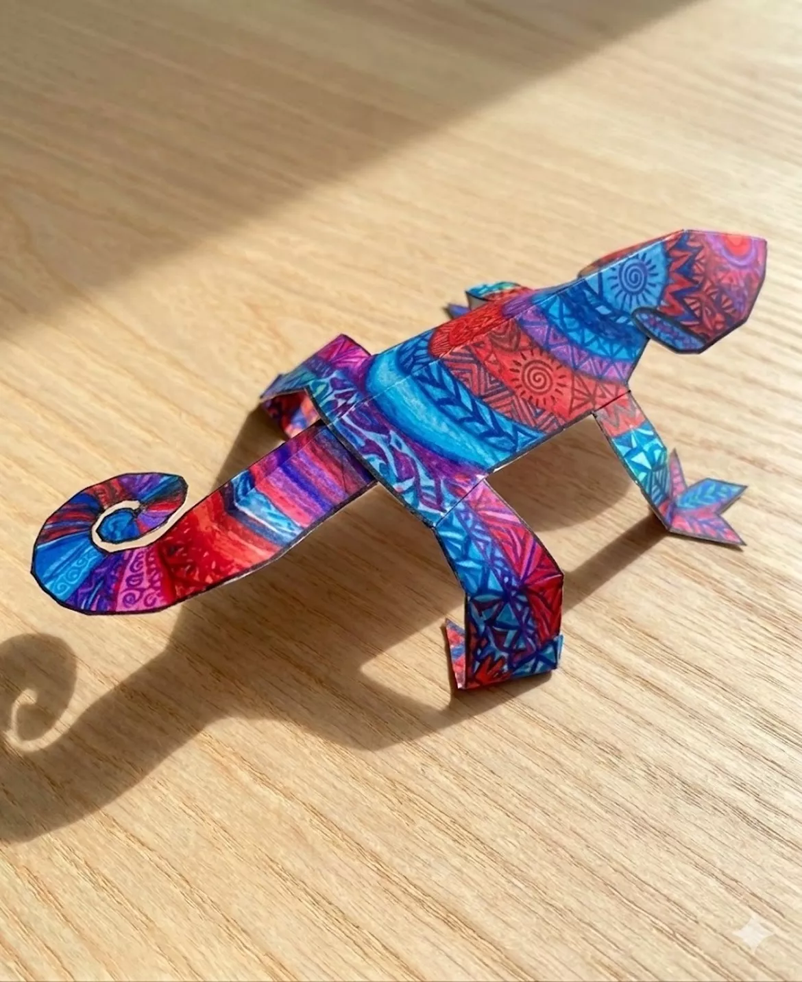 Bild in der Beschreibung des Unterrichtsmaterials 3D-Eidechse basteln - Ausmalbild und kreative Bastelvorlage von CarosClass #2