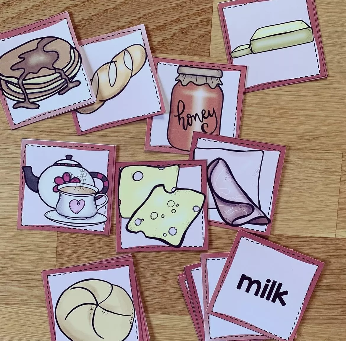 Bild in der Beschreibung des Unterrichtsmaterials Breakfast - Lernspiele "I have - who has?" und Paarsuchspiel von allerlei_fuer_die_schule #2