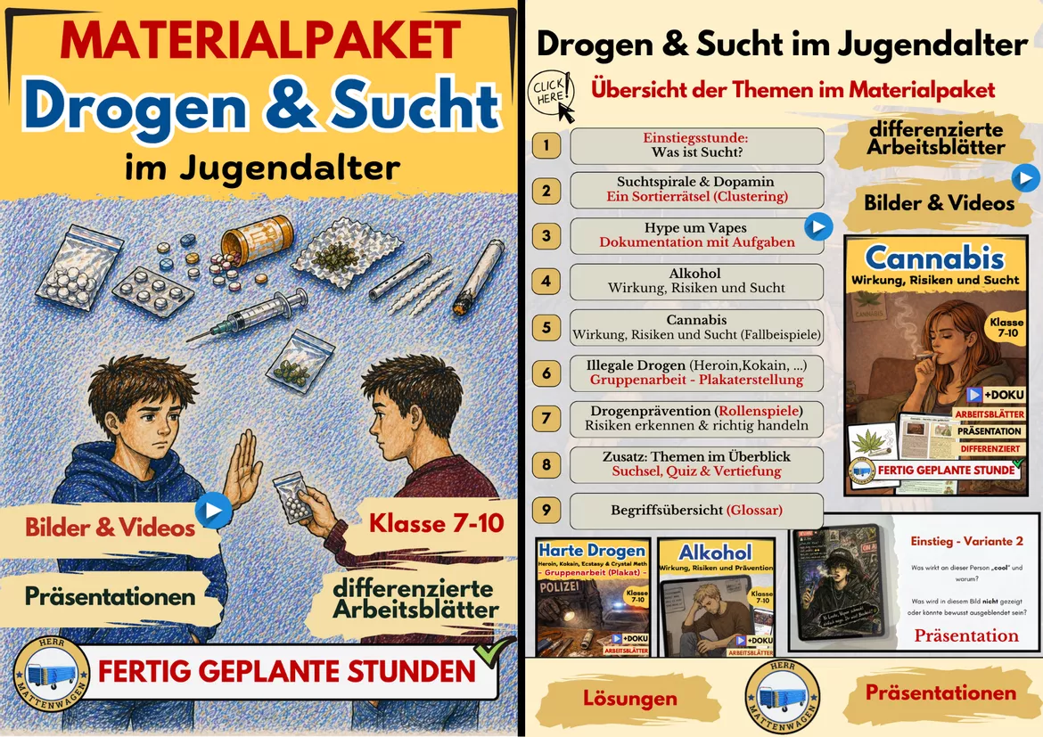 Bild in der Beschreibung des Unterrichtsmaterials Vapes & Sucht bei Jugendlichen I Dokumentation / Video mit Arbeitsblättern AB3 von Herr Mattenwagen #1