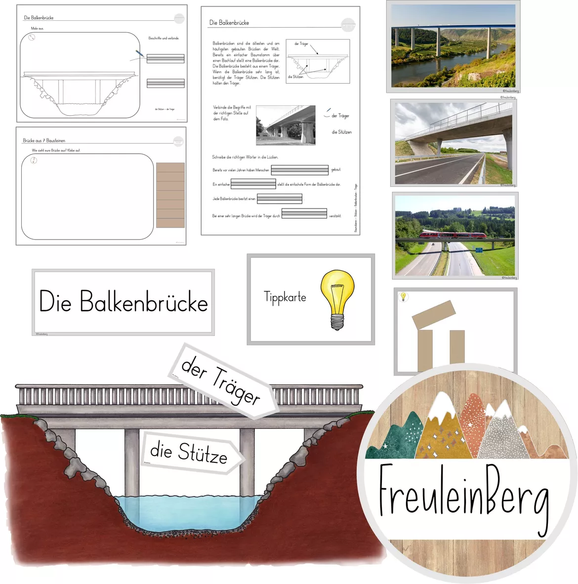 Bild in der Beschreibung des Unterrichtsmaterials 2. Stunde: Die Balkenbrücke - Unterrichtsstunde von FreuleinBerg #1