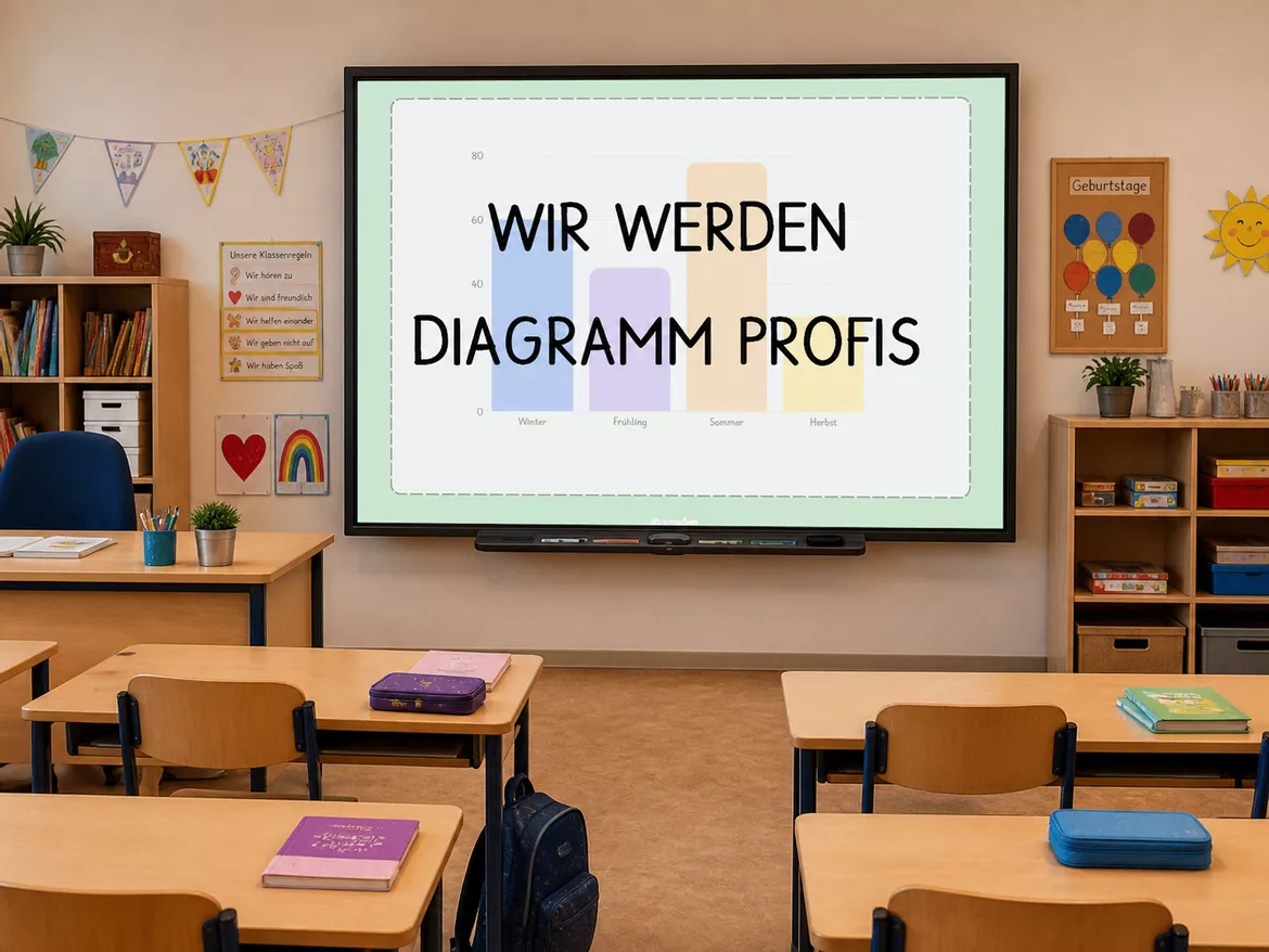 Bild in der Beschreibung des Unterrichtsmaterials Materialpaket: Diagramme - Unterrichtsreihe, UB-Stunde und Material von CarosClass #1