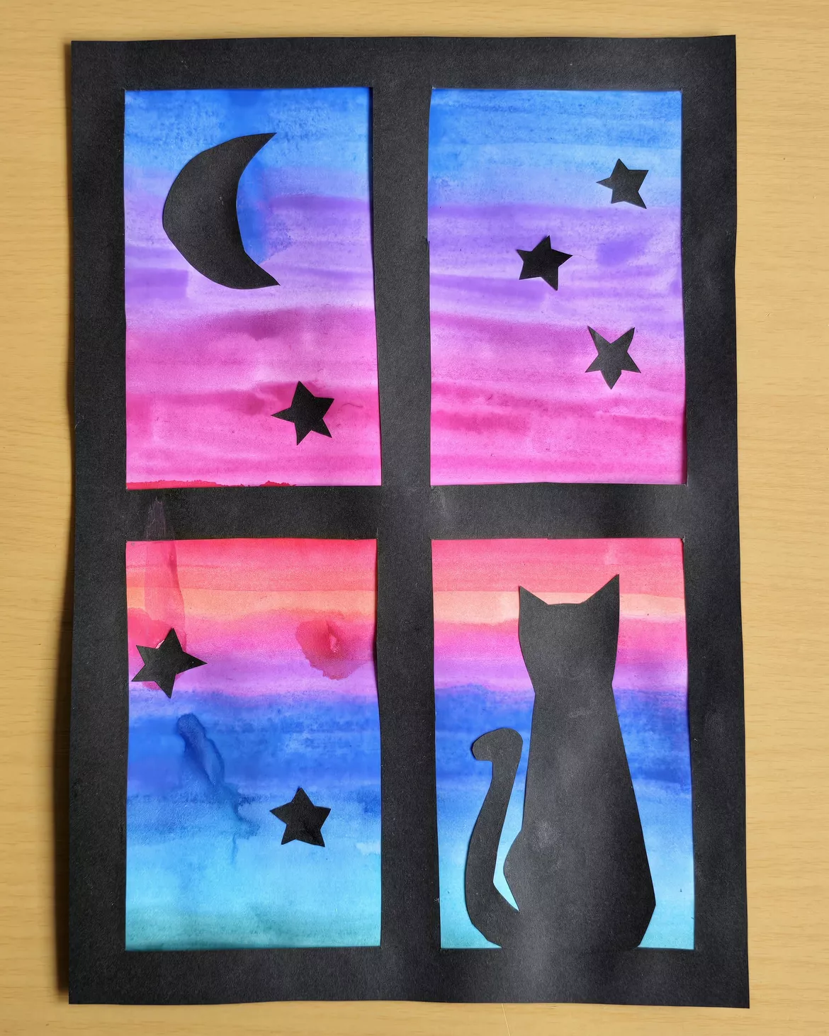 Bild in der Beschreibung des Unterrichtsmaterials Kunstidee Katze von Abenteuer Grundschule #1
