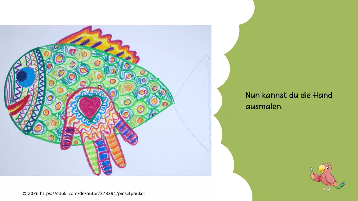 Bild in der Beschreibung des Unterrichtsmaterials Kunst Albert Fischer, Fische mit Händen, Grundschule von Pinselpauker #2