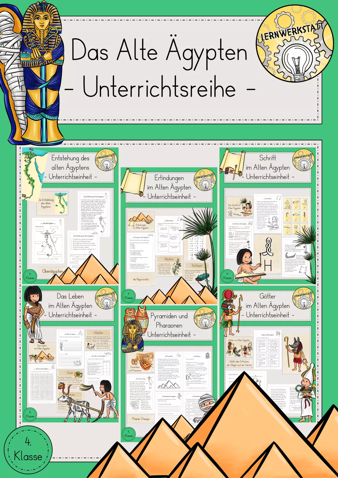 Bild in der Beschreibung des Unterrichtsmaterials Ägypten Arbeitsblatt kostenlos von Lernwerkstatt - Unterrichtsmaterial für Sachunterricht, Mathe, Deutsch, Kunst und Religion #1