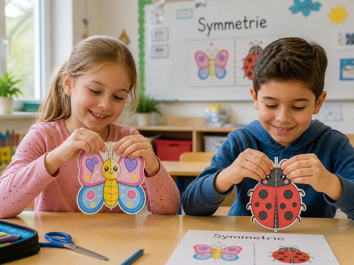 Bild in der Beschreibung des Unterrichtsmaterials Materialpaket: Symmetrie - Unterrichtsreihe, UB-Stunde und Material von CarosClass #1