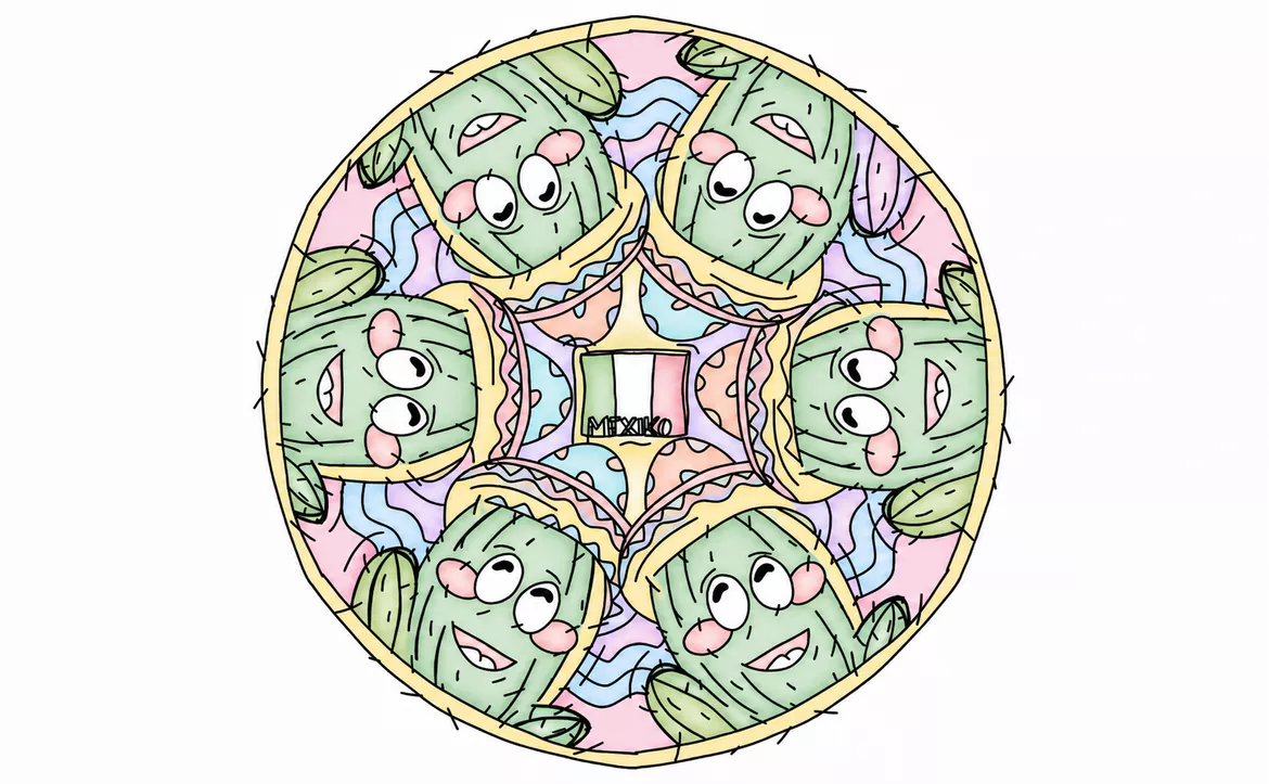 Bild in der Beschreibung des Unterrichtsmaterials KOSTENLOS: WM 2026 Mandala Freebie – Ausmalbilder für die Grundschule 🏆🎨 (Klasse 1–4) von Art im Ländle #2