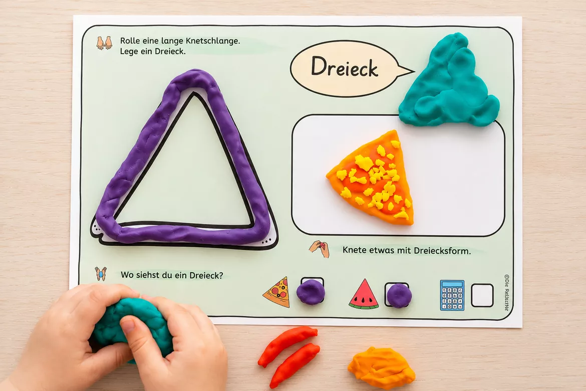 Bild in der Beschreibung des Unterrichtsmaterials Knetspaß Zahlen, Buchstaben & Formen - Materialpaket von DieRelitante #3
