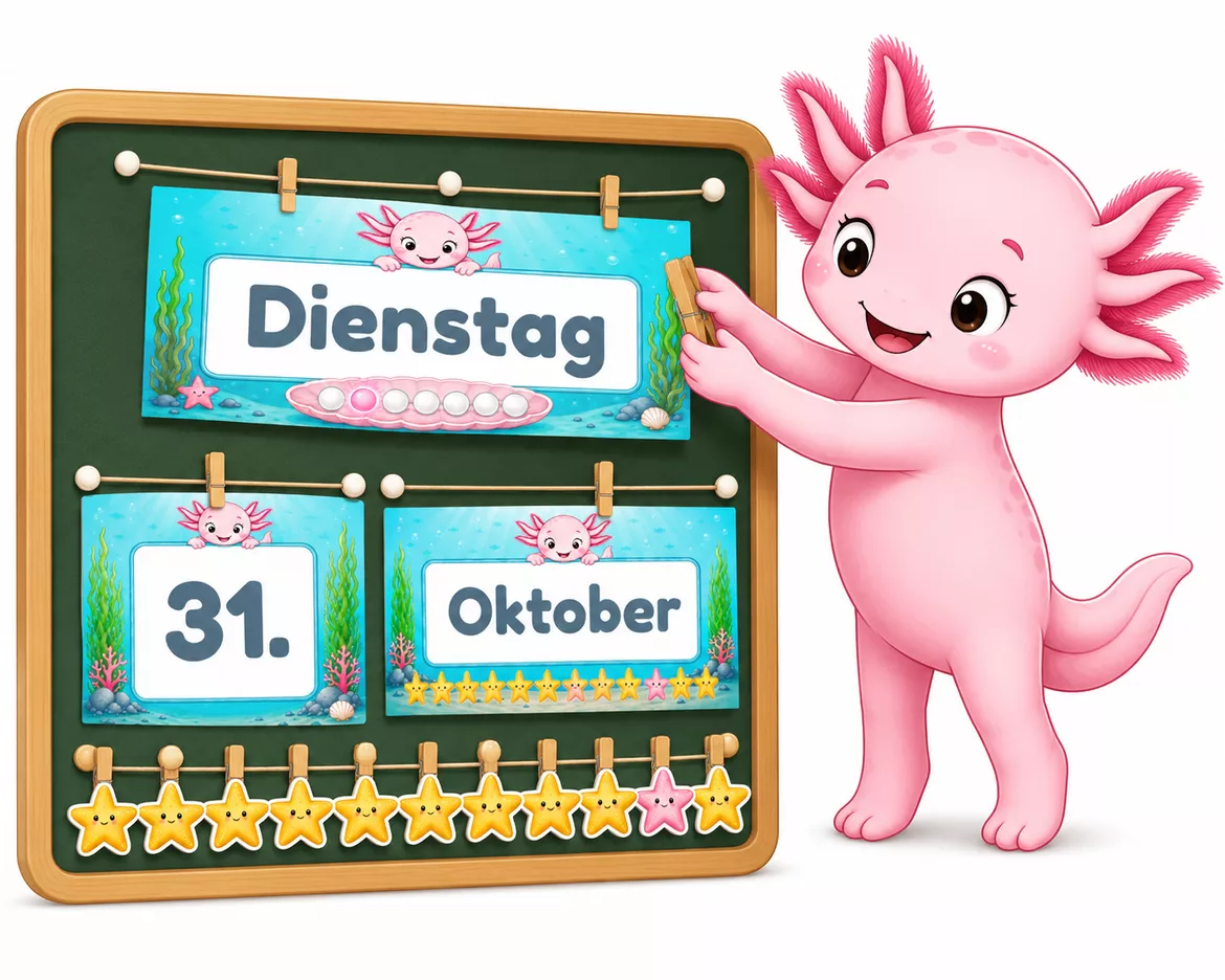 Bild in der Beschreibung des Unterrichtsmaterials Tafelkalender Grundschule | Classroom Management | Klassendeko von Lottis Lernideen #1