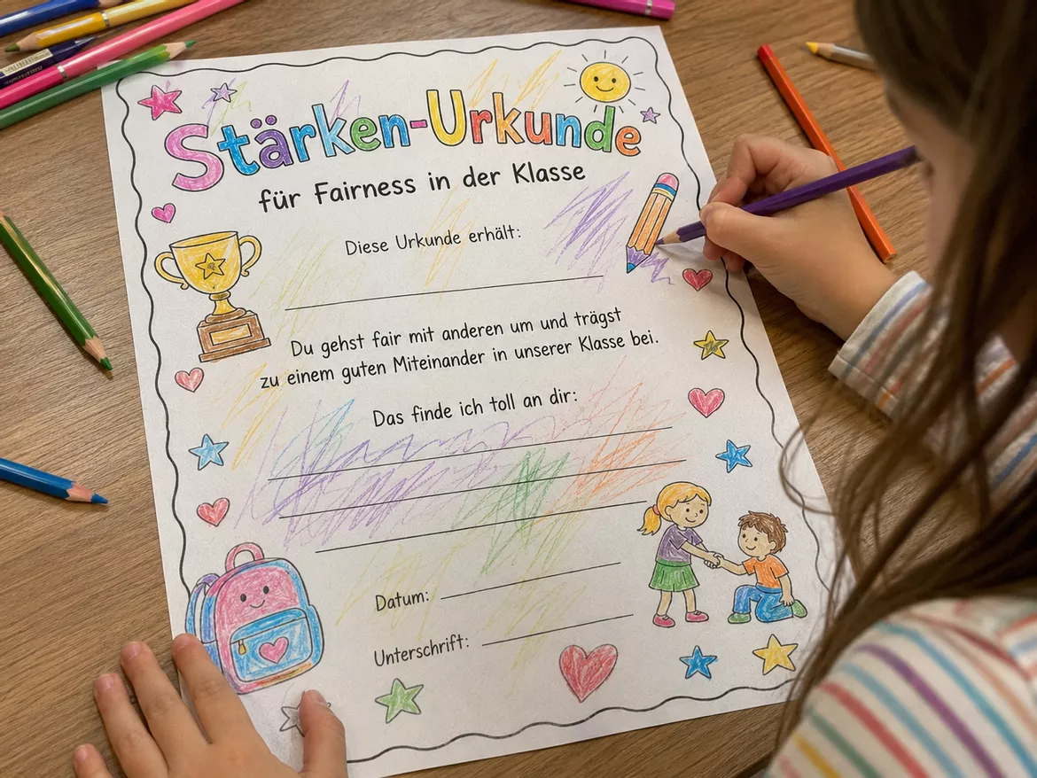 Bild in der Beschreibung des Unterrichtsmaterials Schuljahresende - 4 Ausmalbilder / Stärkenurkunde von CarosClass #1