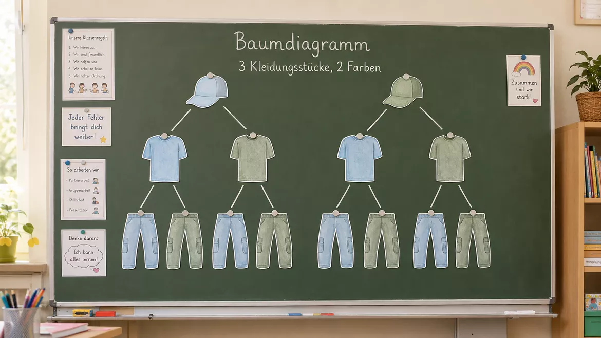 Bild in der Beschreibung des Unterrichtsmaterials Materialpaket: Kombinatorik - Unterrichtsreihe, UB-Stunde und Material von CarosClass #1