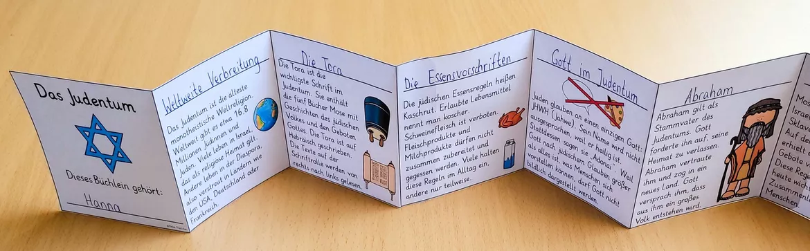 Bild in der Beschreibung des Unterrichtsmaterials Judentum Grundschule Klasse 3-6 LEPORELLO Weltreligionen von Helles Köpfchen #1