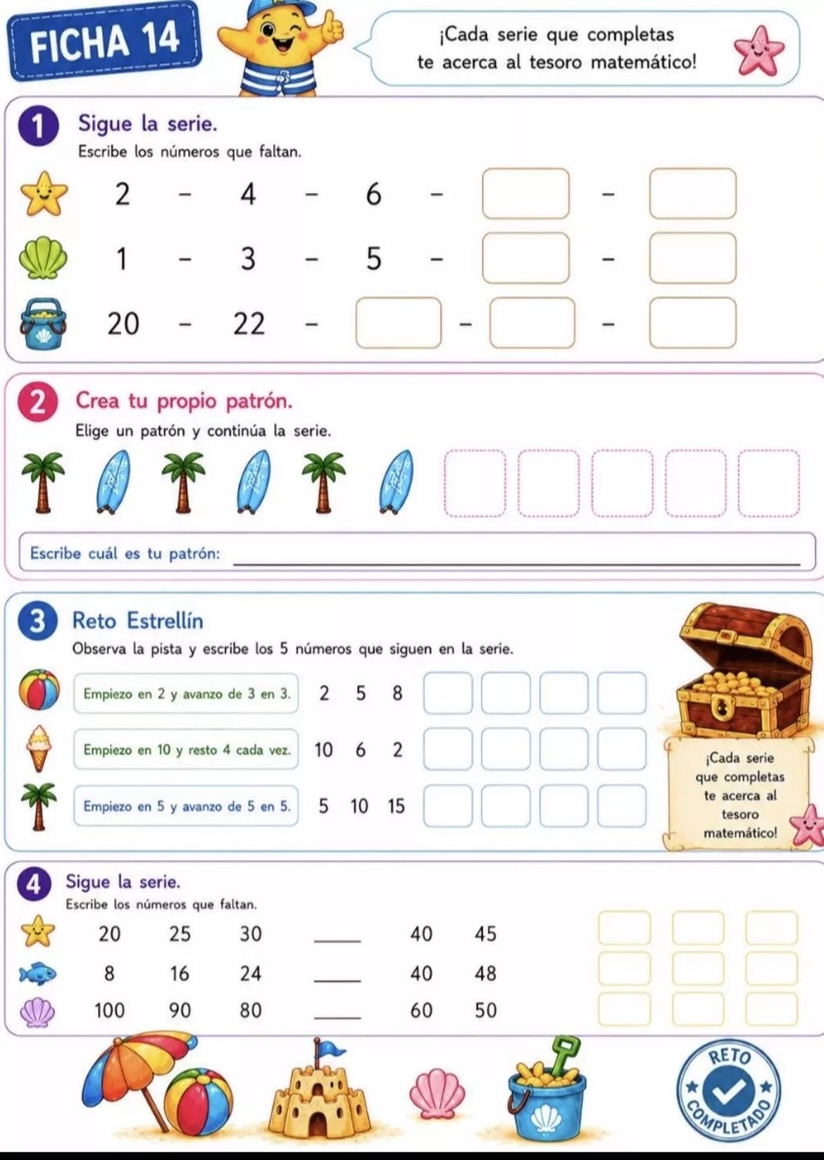 Bild in der Beschreibung des Unterrichtsmaterials Cuaderno de verano matemáticas 1º primaria. Estrellín. Verano. Repaso verano von Aprende con MariaSoto #2
