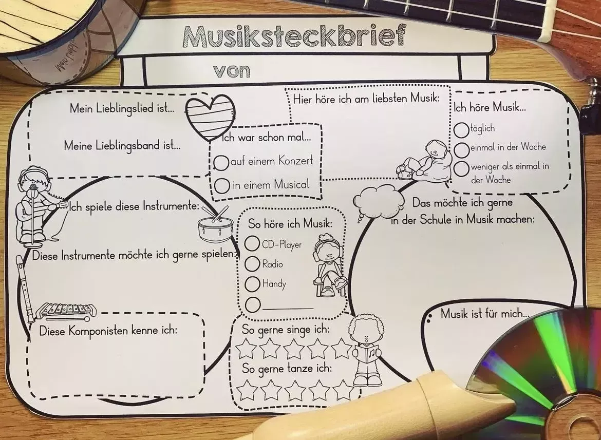 Bild in der Beschreibung des Unterrichtsmaterials Steckbriefe zum Schuljahresbeginn | Kennenlernen in der Schule - Paket für verschiedene Fächer von allerlei_fuer_die_schule #1