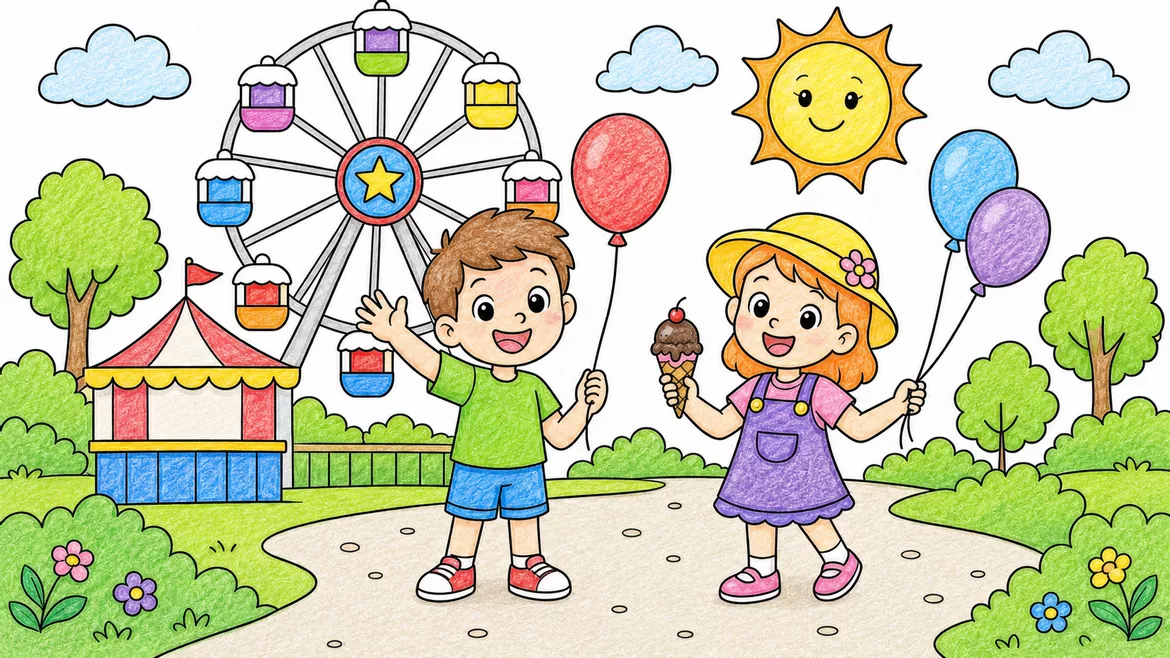 Bild in der Beschreibung des Unterrichtsmaterials 2 - Lesen und Malen Sommer - Differenzierung und Lösung von CarosClass #1