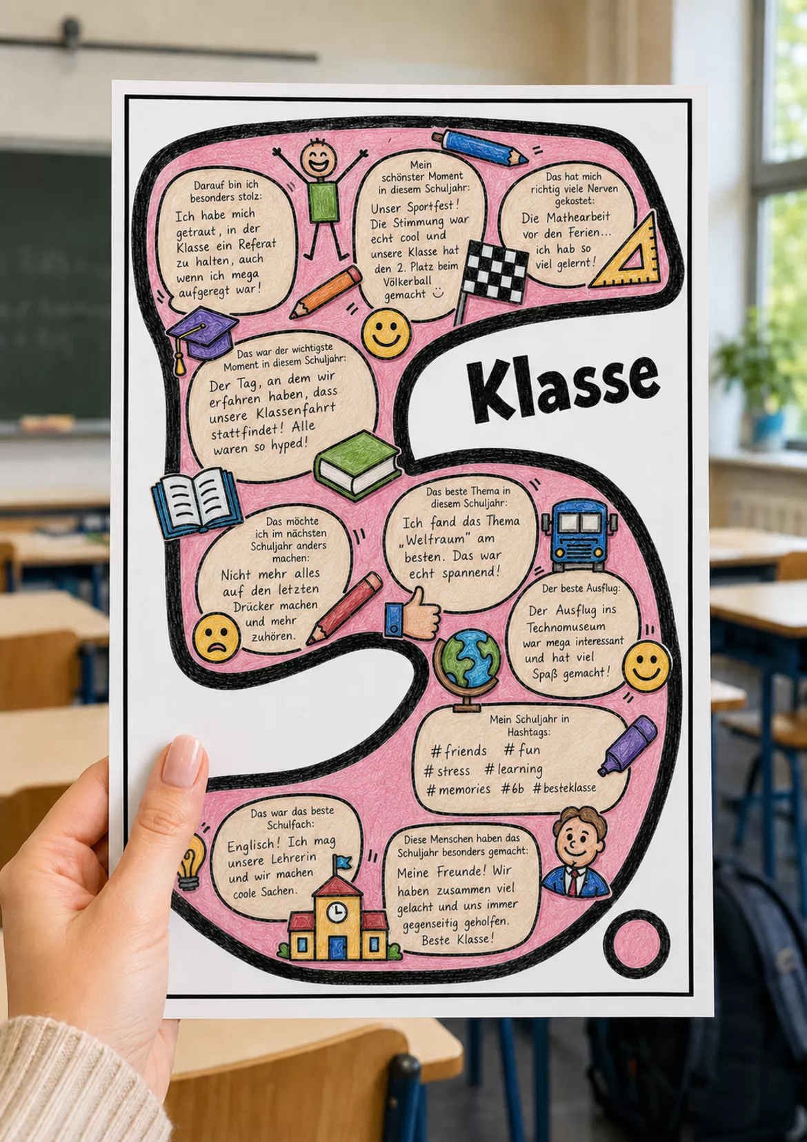 Bild in der Beschreibung des Unterrichtsmaterials Rückblick Schuljahresende Klasse 5 von Sir Tobey - Ethik mit Klasse und alles zum Schulstart #1