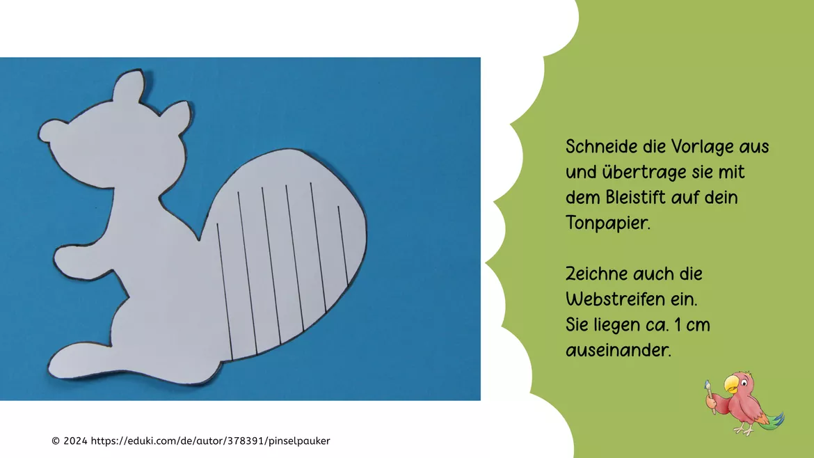 Bild in der Beschreibung des Unterrichtsmaterials Kunst Herbst, Fensterbild Herbsttiere gewebt, Grundschule von Pinselpauker #2