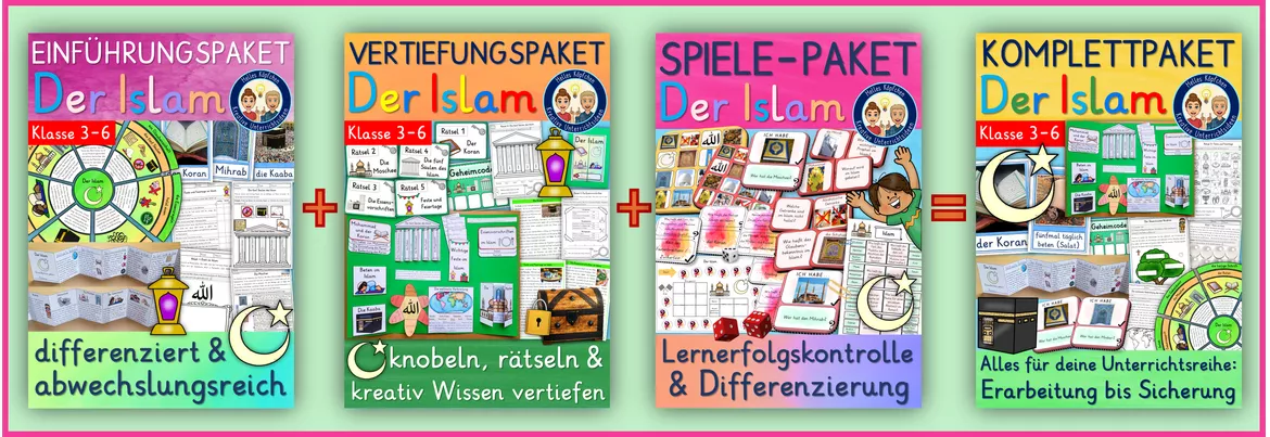 Bild in der Beschreibung des Unterrichtsmaterials Islam Weltreligion ICH HABE WER HAT SPIEL Ethik Religion von Helles Köpfchen #2