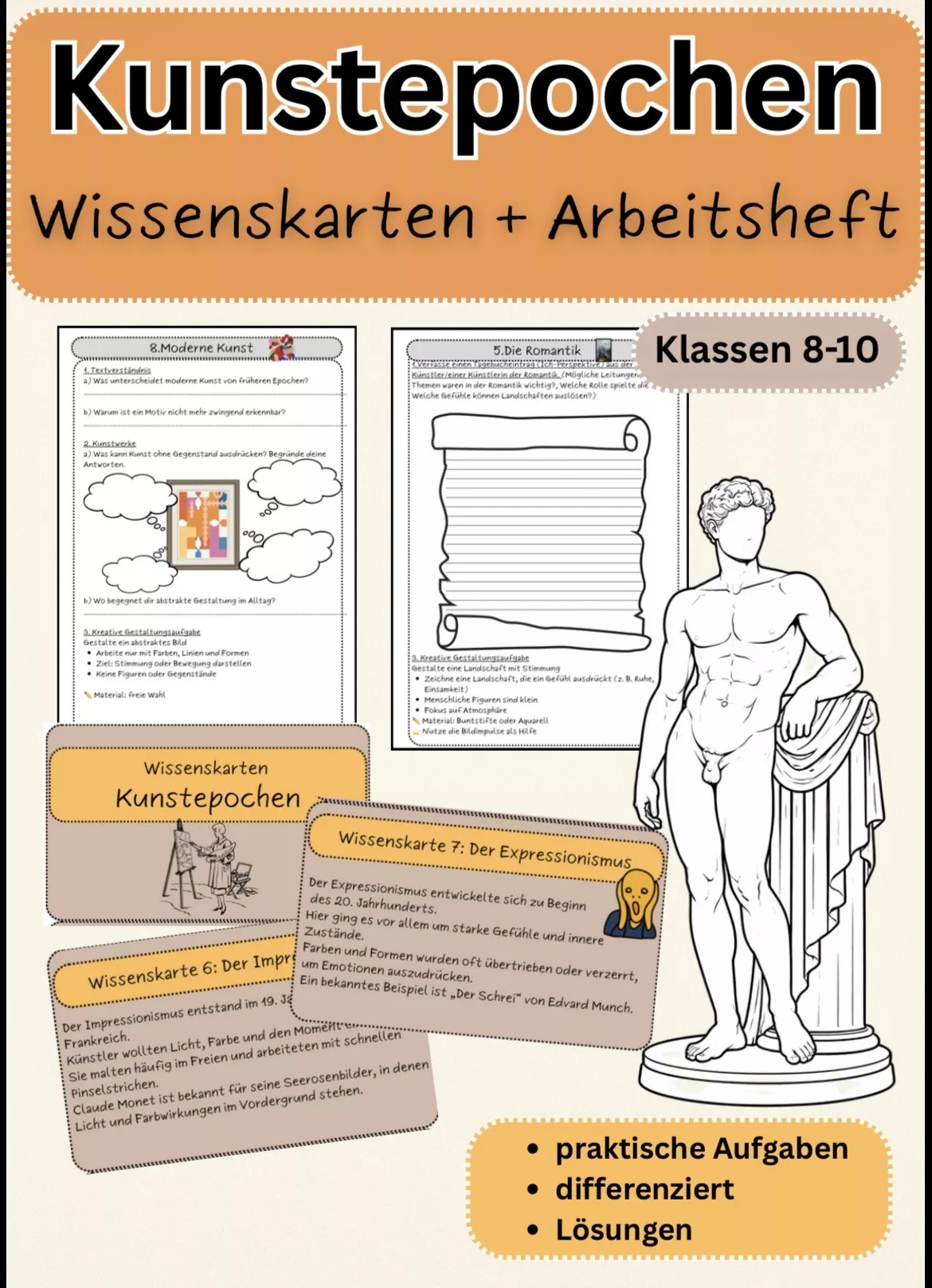 Bild in der Beschreibung des Unterrichtsmaterials Kunst kostenlos: Impressionismus & Claude Monet / Infotext & Ausmalbild von Farbenflug #1