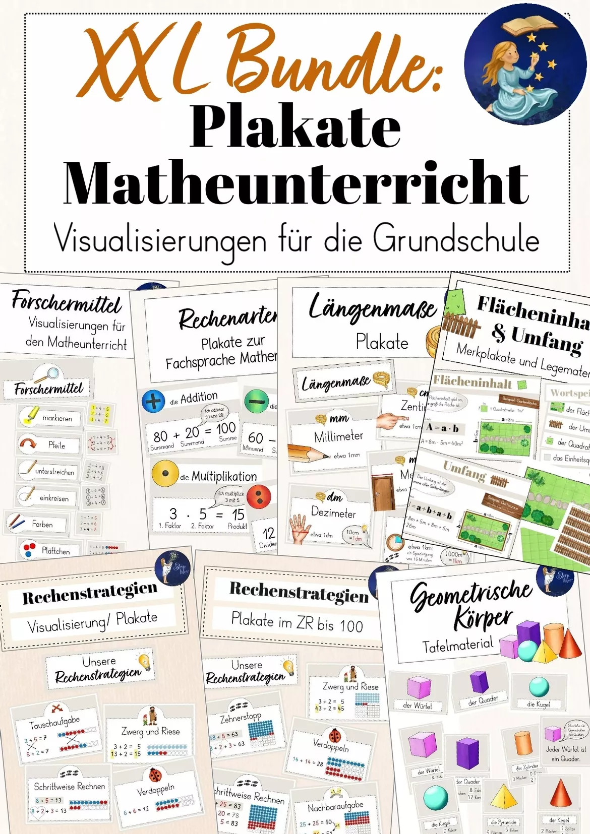 Bild in der Beschreibung des Unterrichtsmaterials Bundle: Plakate für den Deutschunterricht (Grundschule Deutsch) von Sterntaler #2